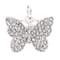Charmalong&#x2122; Silver Plated &#x26; Stone Paved Butterfly Charm by Bead Landing&#x2122;